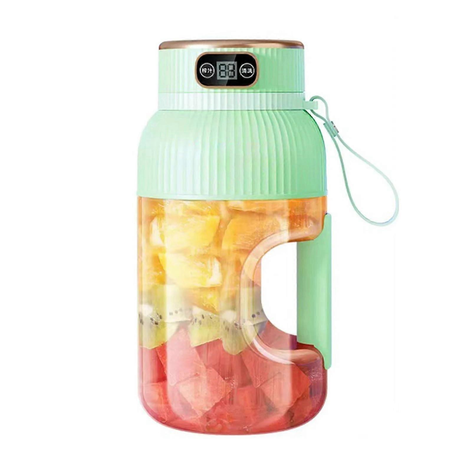 Portable Blender 1200ml Large Capacity Wireless Smoothie Maker with Powerful 4Blade System Green