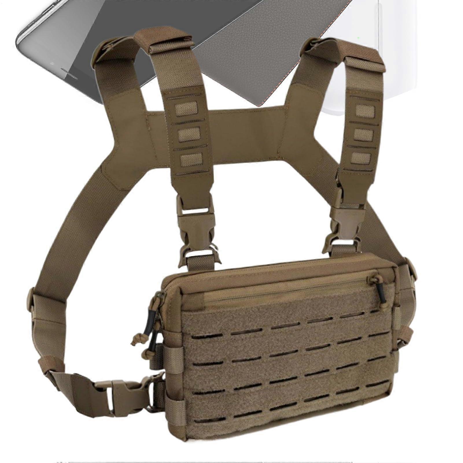 Chest Rig Bag with QuickRelease Buckle, Adjustable Straps, MultiPocket Hiking Chest Pack for Men