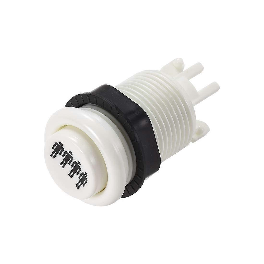 28mm White Arcade Push Button Switch Round Game Console Replacement with Icon for 4 Players