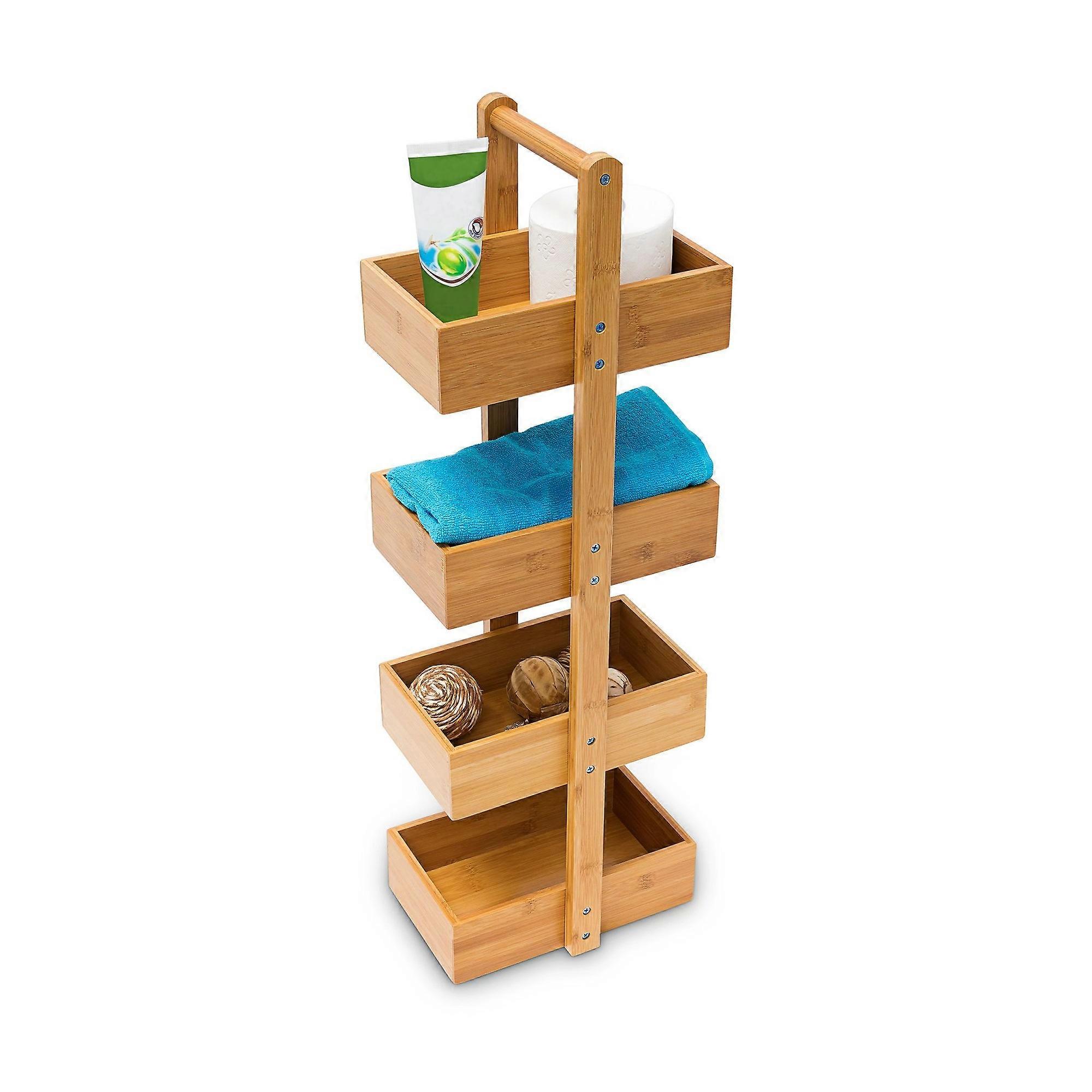 Bamboo bathroom shelf