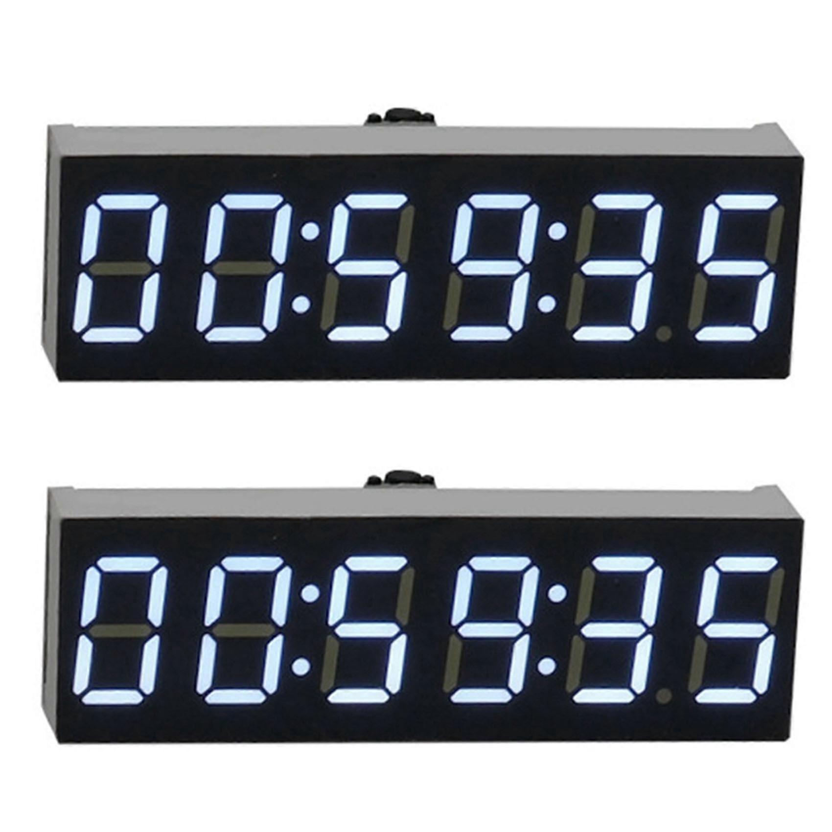 2pcs 0.36 Inch 6-Bit Clock LED Digital Electronic Clock W Second Display Module Power Off Memory Brightness-D