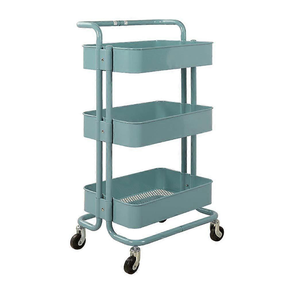 Rolling Storage Cart with Adjustable Shelf Heights, Drainage Mesh Baskets and SmoothRolling Wheels