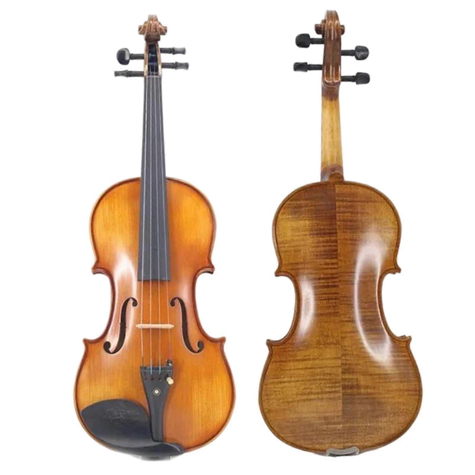 Beginner Violin Set Full Size Handcrafted with Case and Bow for Students Clear Balanced Sound