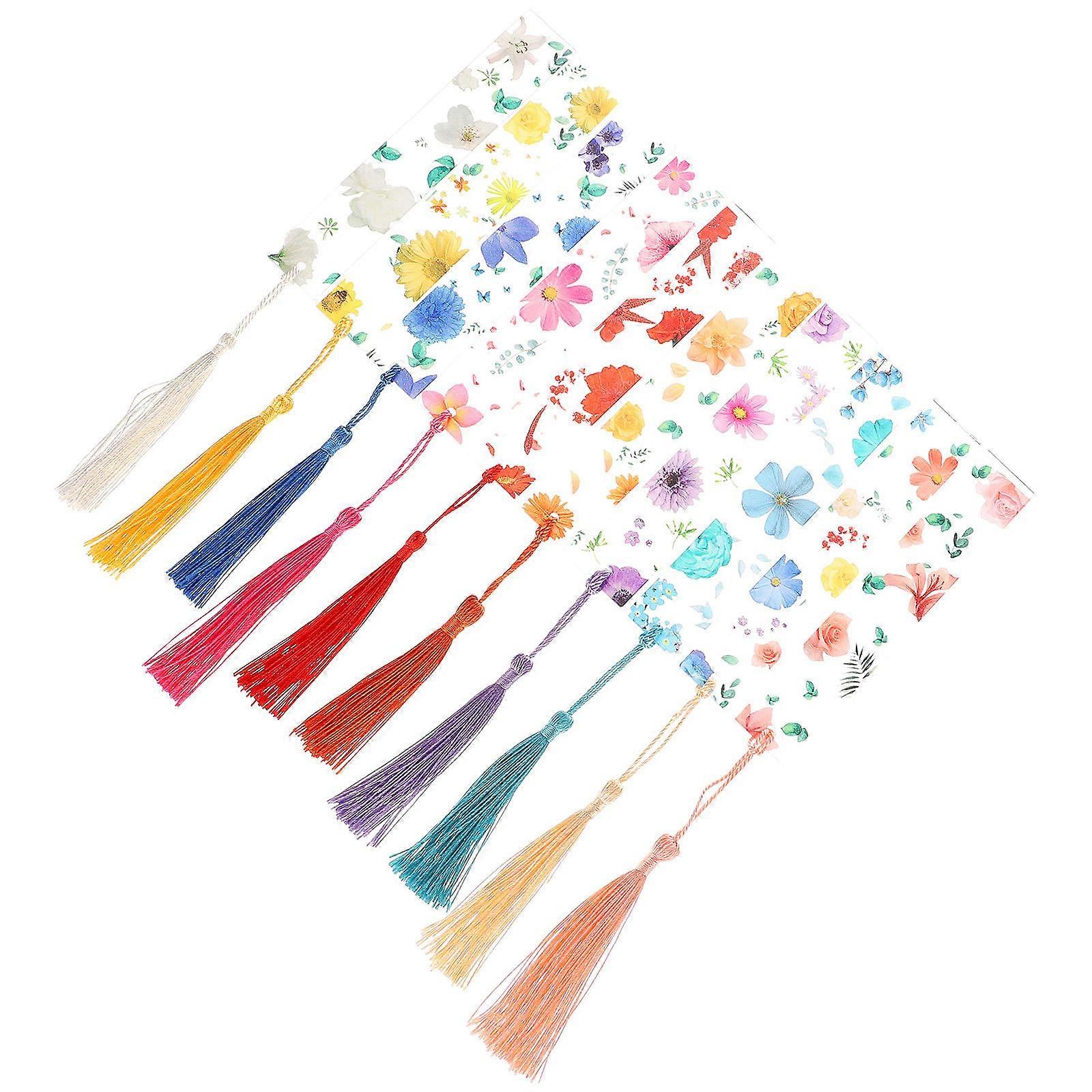 Decorative Flower Bookmark for Home Use with 50Pcs Assorted Colors