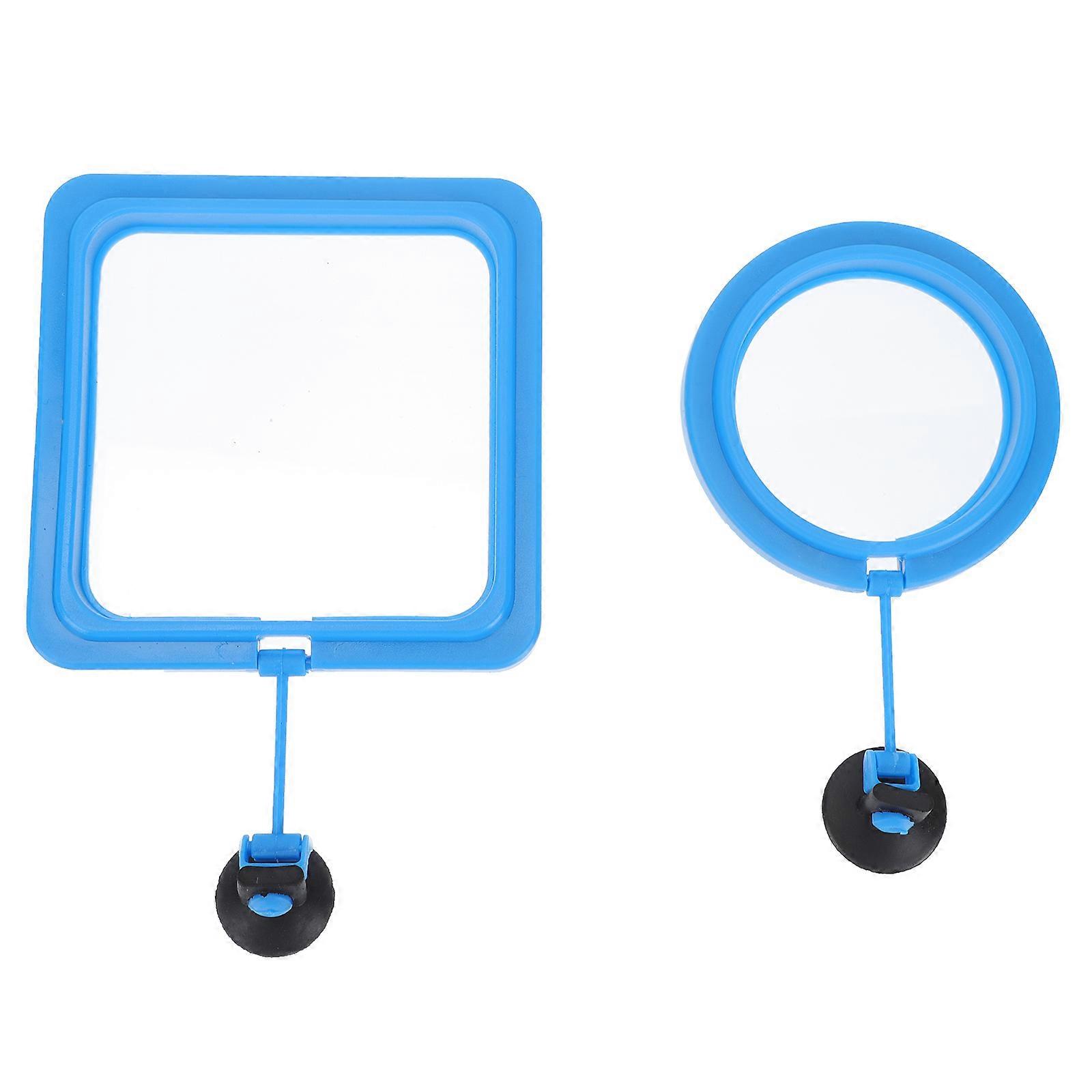 Fish Feeding Rings Feeding Tool with Suction Cup 2Pcs Plastic Material