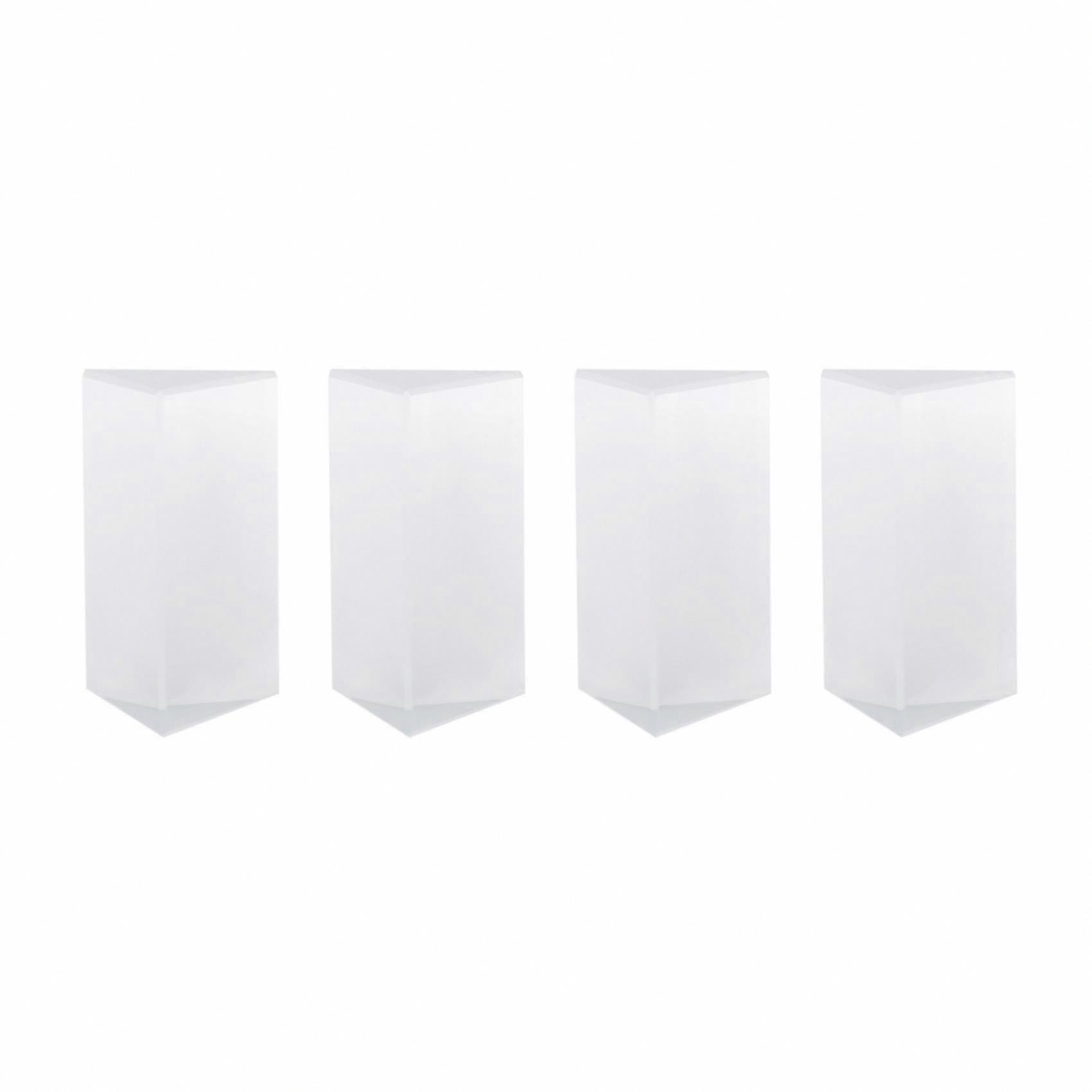 Set of 4 Clear Triangular Prisms for Light Spectrum Experiments in Physics Teaching and Optical Demonstrations