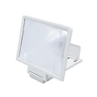 Foldable Cell Phone Screen Magnifier for Movies and Videos, Compact White Smartphone Amplifier