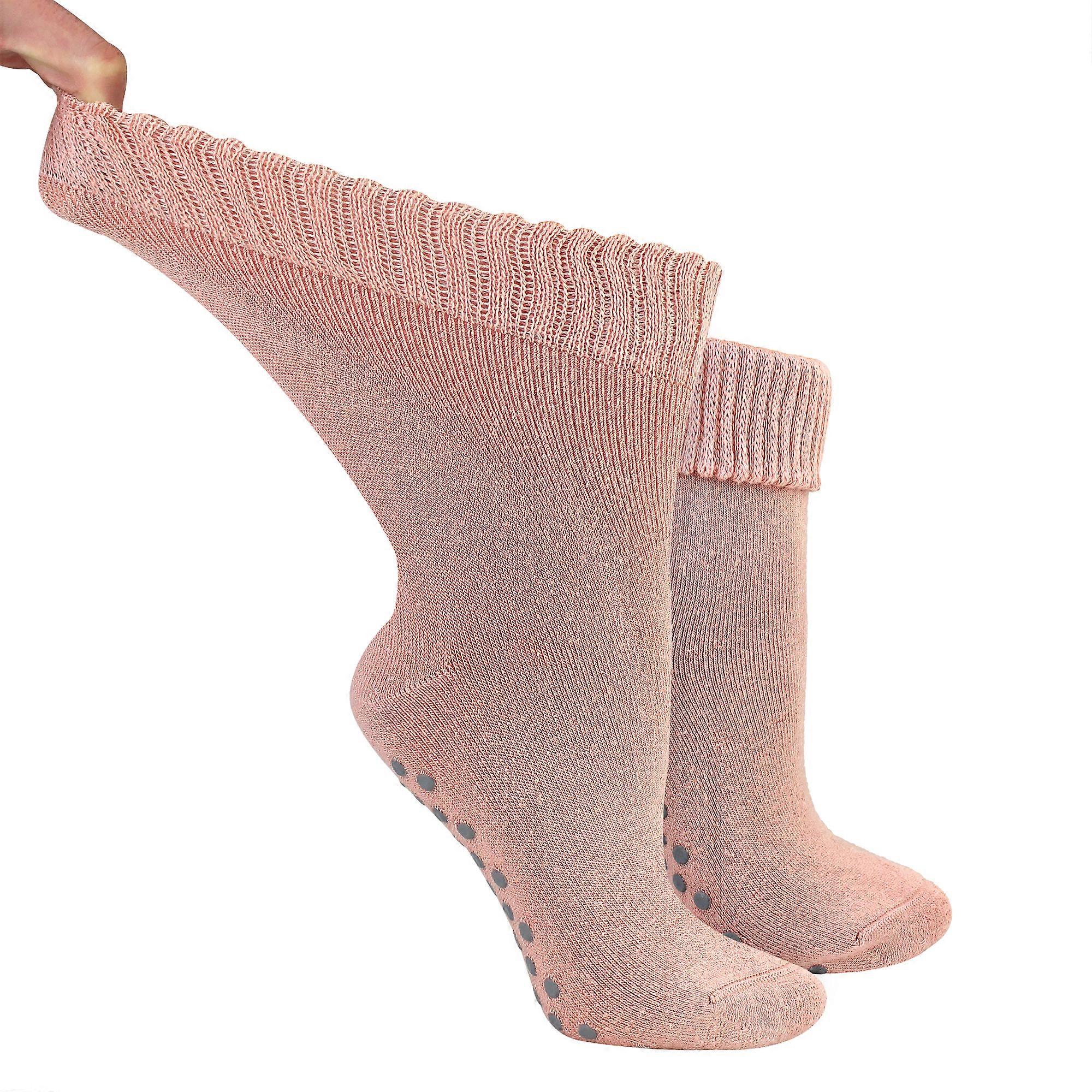 Dr.Socks - Ladies Extra Wide Winter Bed Socks with Grips