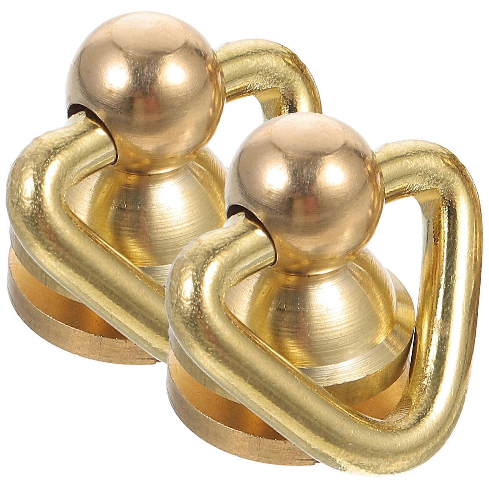 Brass Rotating Clasp Rivets for Handbag Making 2Pcs Durable Studs