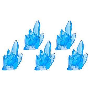 Blocos de montar educativos em plástico azul-celeste com marcador de chama para decoração (5 peças).