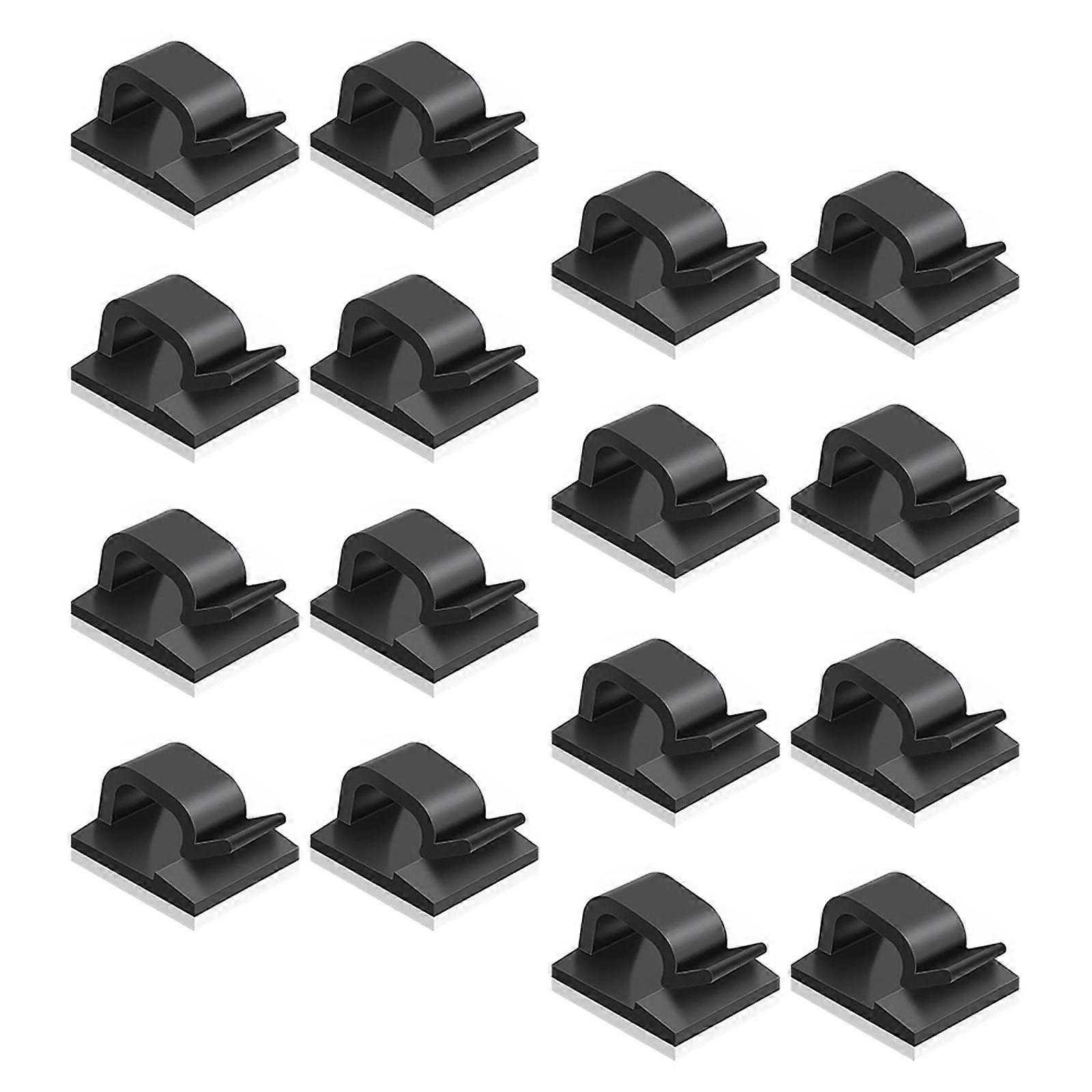 Mini Cable Clips Black Plastic Holder for Cable 50Pcs