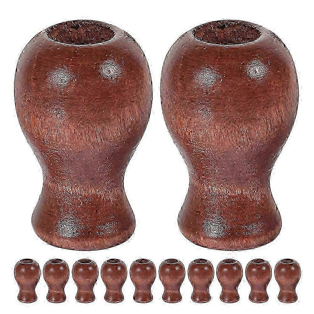Wooden Cord Tassels Pull Knobs for Window Blinds, Brown, 18 Pieces