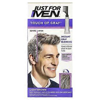 Just for Men, Touch of Gray®, T-25 Light Brown, Single Application Haircolor Kit, 2-Pack