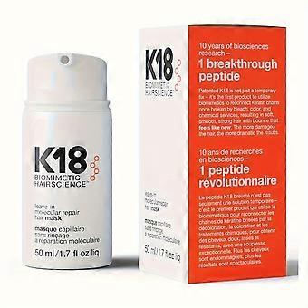50ml K18 Leave-in Molecular Repair Hair Mask Skade Gjenopprett mykt hår Deep Repair Keratin hodebunnen behandling hårpleie