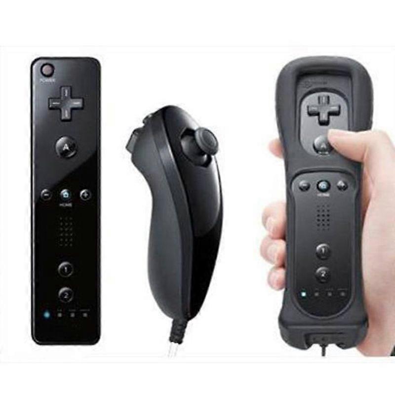 Motion Plus Controller for Nintendo Wii + Nunshuck + Black Case