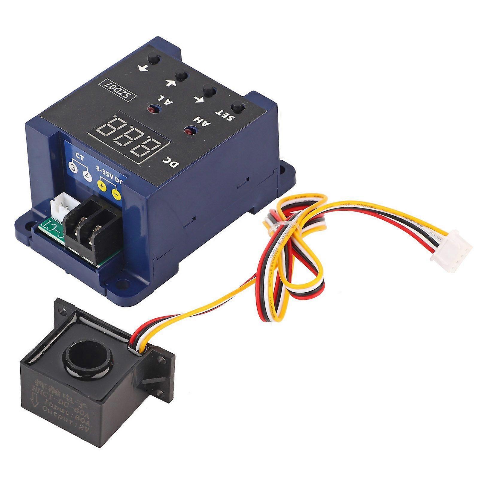 DC Digital Ammeter Current Sensor Switch Overlimit Alarm Overload Protection SZD07 DC835V