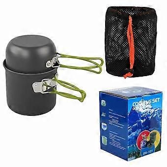 Set di pentole e stoviglie ultraleggere per campeggio, ideale per escursionismo, trekking, picnic, pesca e alpinismo.