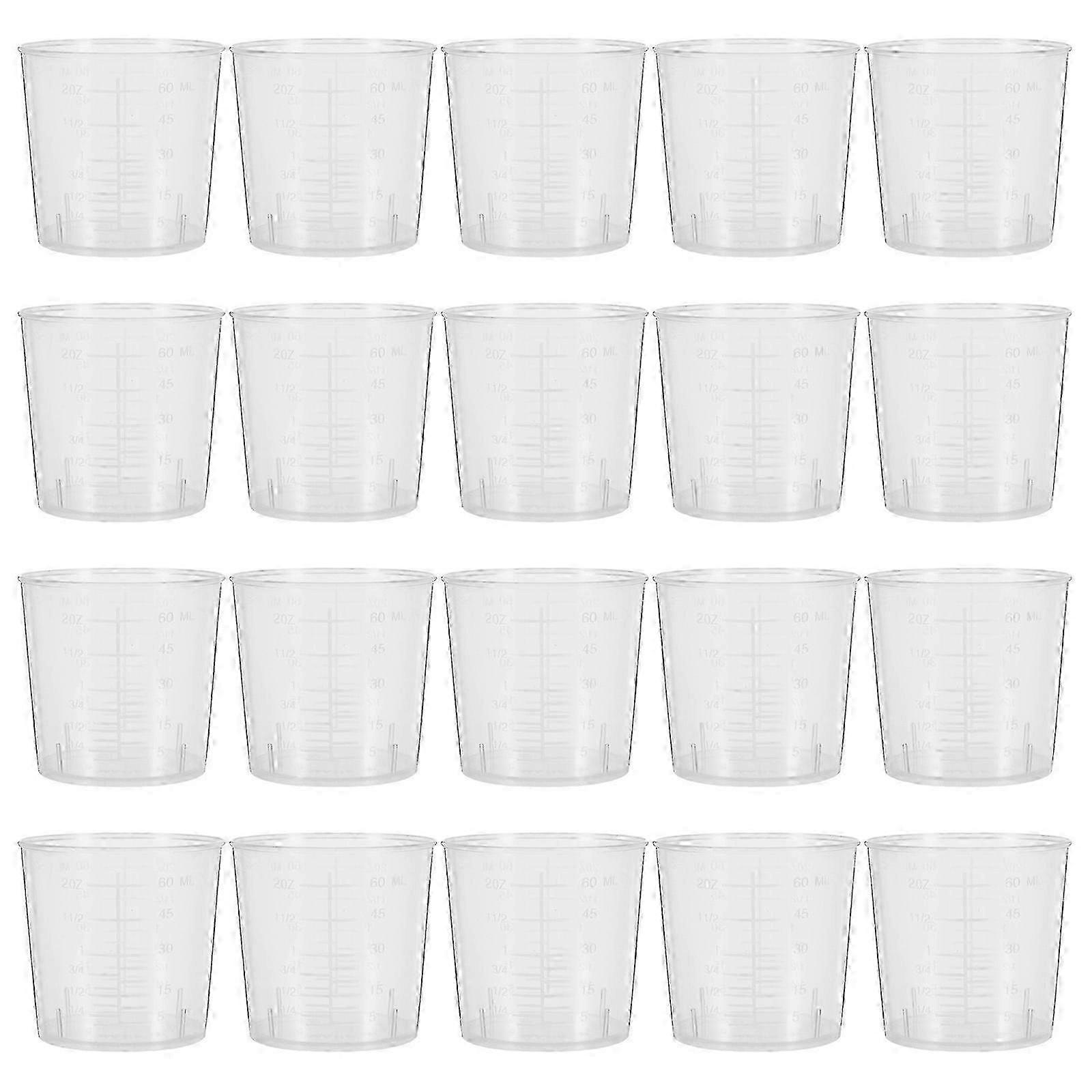 25Pcs 60ml Plastic Measuring Cup Kitchen Cups Baking Cooking Tool Digital Measuring Cup