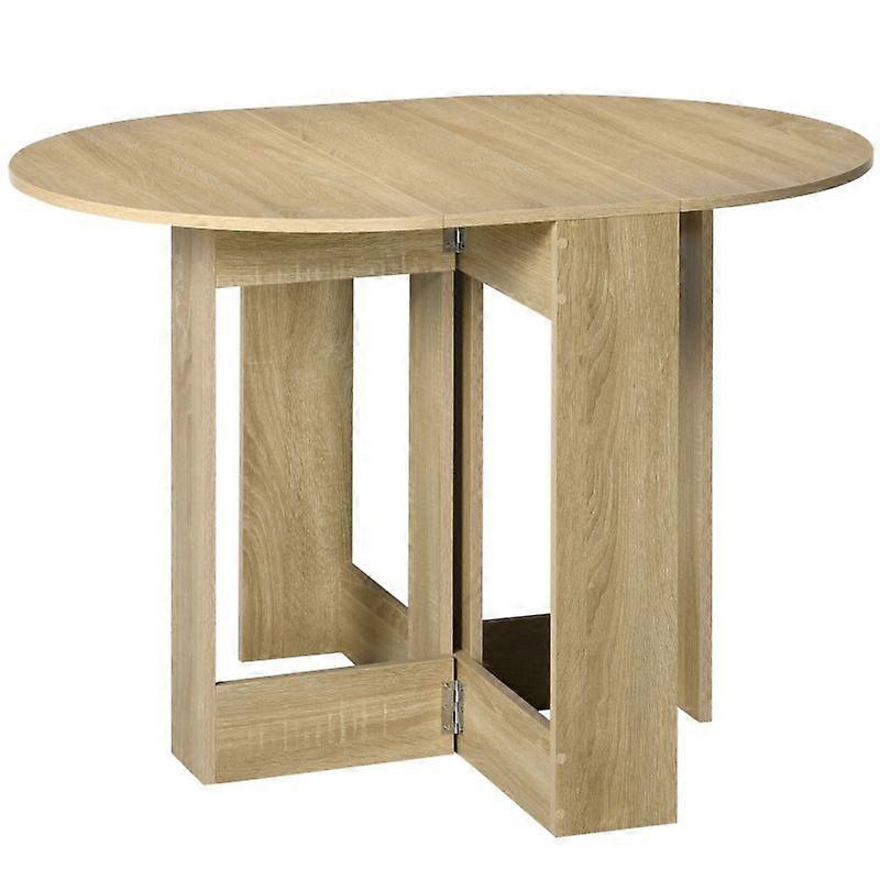 2 Drop Leaf Dining Table, Folding Dining Table for Small Space, Kitchen, Dining Room, Oak |  UK