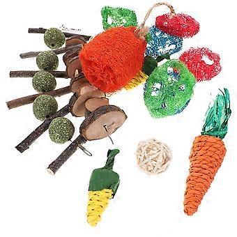 Guinea Pig Climbing and Chewing Toys Wooden Set 32Pcs for Pets