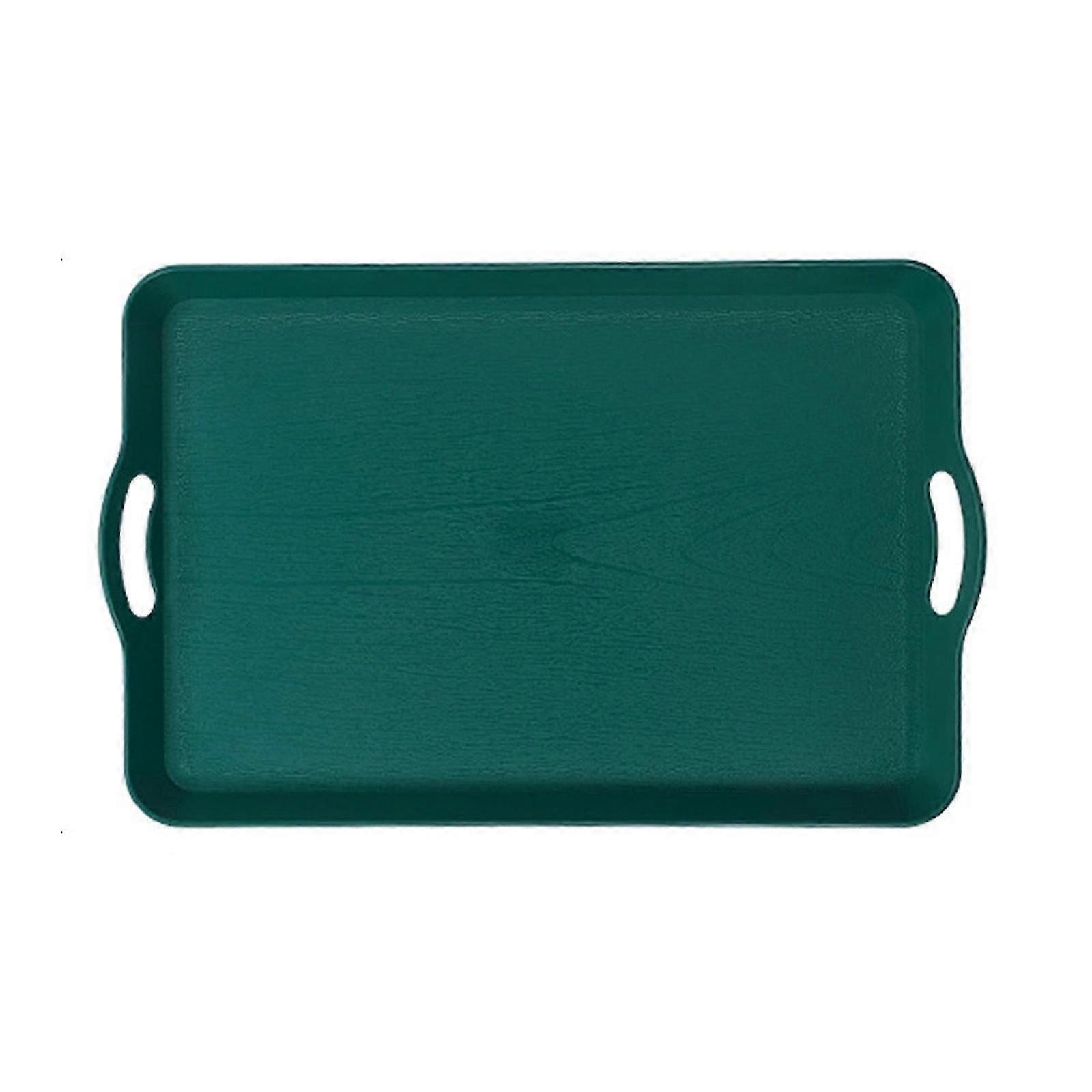 Rectangular Plastic Serving Trays with Handles for Dining Room 26-27