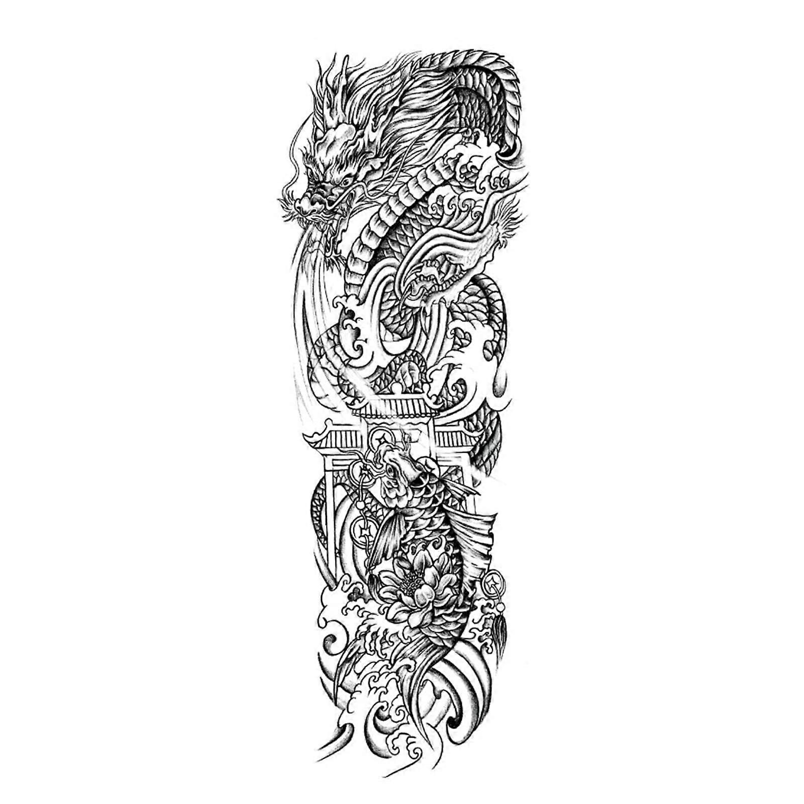 Extra Large Waterproof Temporary Tattoos for Full Arm, Easy Application and Durable Finish