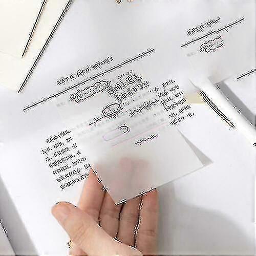 100pcs Self-adhesive Transparent Sticky Notes Waterproof Clear Memo Pad