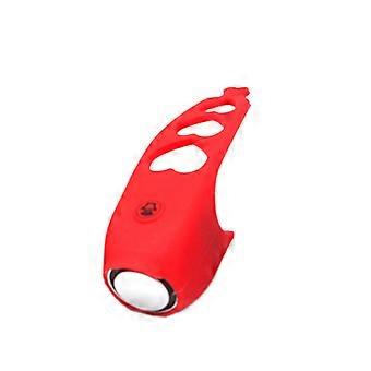 Klaxon électronique pour vélo électrique, sonnette en silicone rouge.