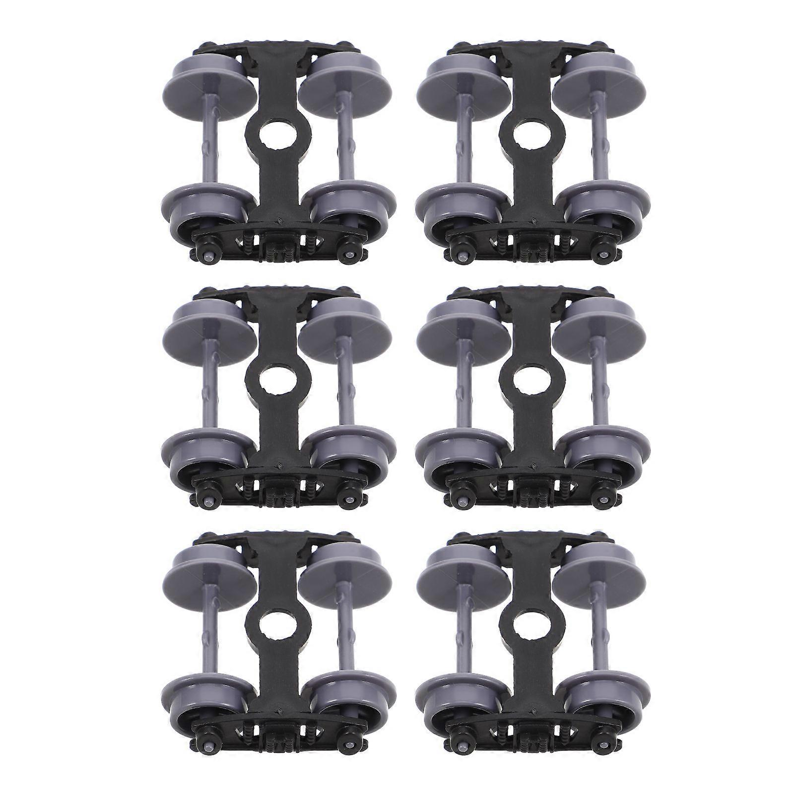 Fire Train Wheel Model Train Wheels for Decoration Building Kit Plastic 6Pcs