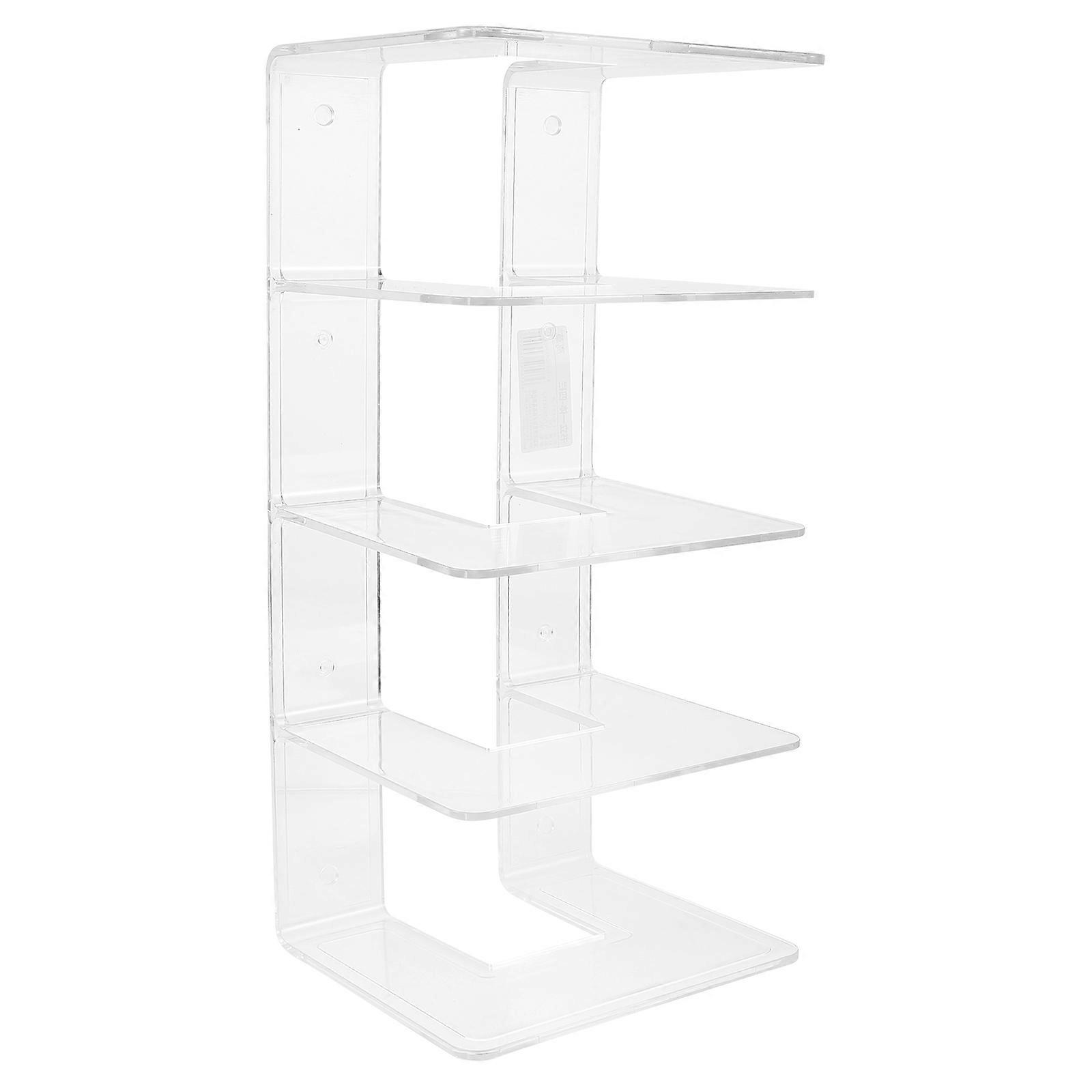 Transparent Bookend Acrylic Tabletop Book Stand for Storage