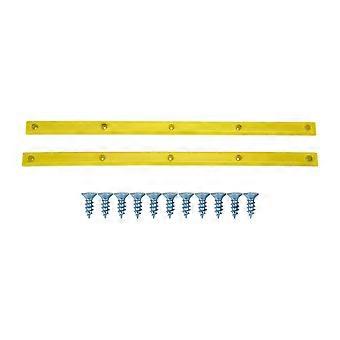 Rails de longboard en os de ctes, rsistants l'usure, durables, staller, flexibles, aspect brillant, jaunes