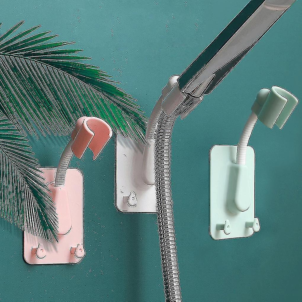 360 Shower Bracket Adjustable Self-adhesive Shower Bracket Wall-mounted-pink