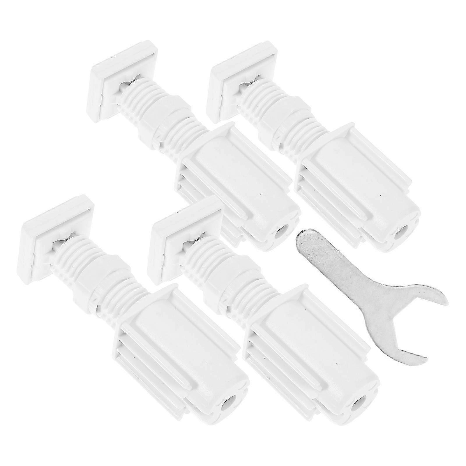 White Plastic Mini Blind Mounting Brackets for Window Shade with 4Pcs No Drill