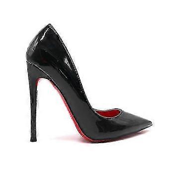 Kvinner Rød Såle Pumper Sexy Spiss Tå Svart Tynn Høy Hæl Sko 8cm 10cm 6cm Bryllupssko