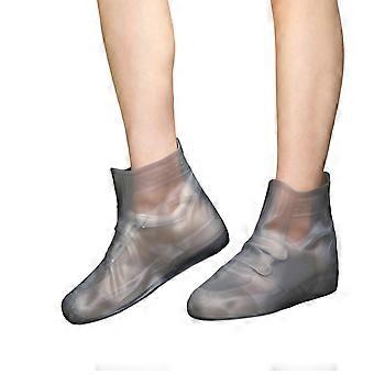 Copriscarpe impermeabili per adulti, riutilizzabili, copriscarpe antipioggia, altezza caviglia, da infilare, protezioni per scarpe per il tempo umido, da viaggio, colore bianco