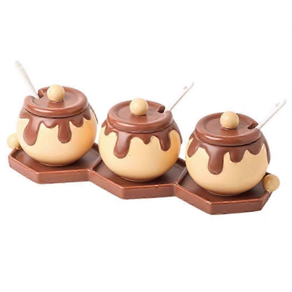 Chocolate-Shaped Ceramic Spice Jars Set