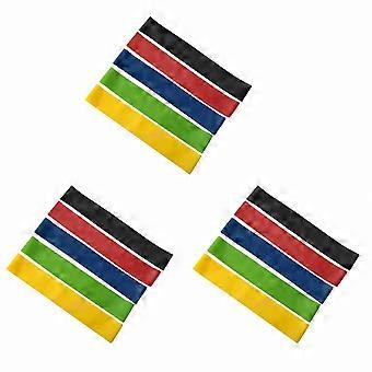 Booty and Leg Training Rubber Resistance Bands Set, 15x with 5 Resistance Levels for Men and Women