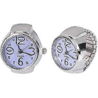 2 x Creatief quartz polshorloge voor dames en meisjes (wit)