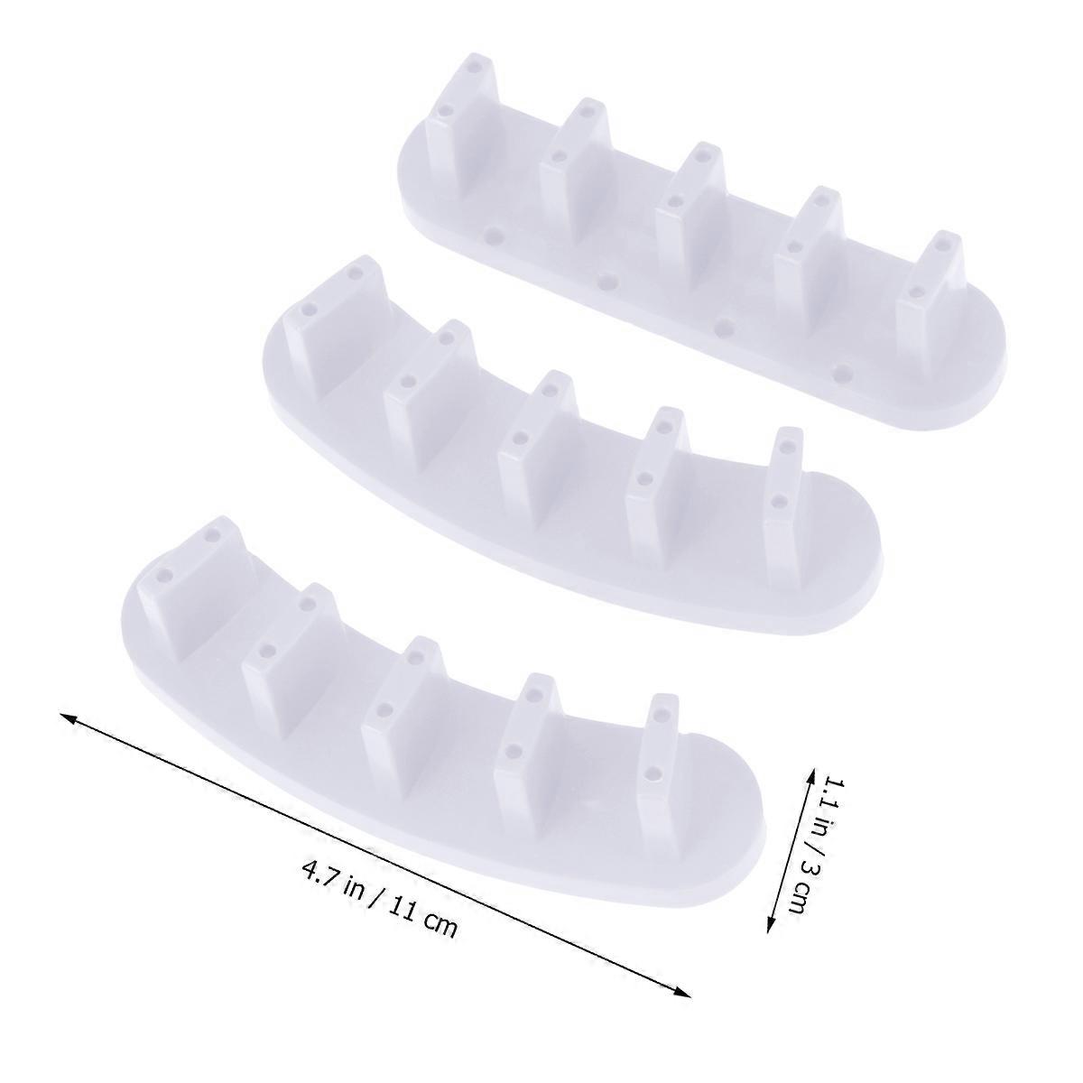 Nail Practice Rack Plastic Tip Stand for Nail Training 3Pcs White