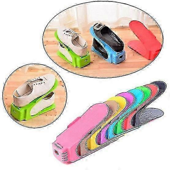 Display Rack Shoes Organizer Space-saving Plastic Storage Rack