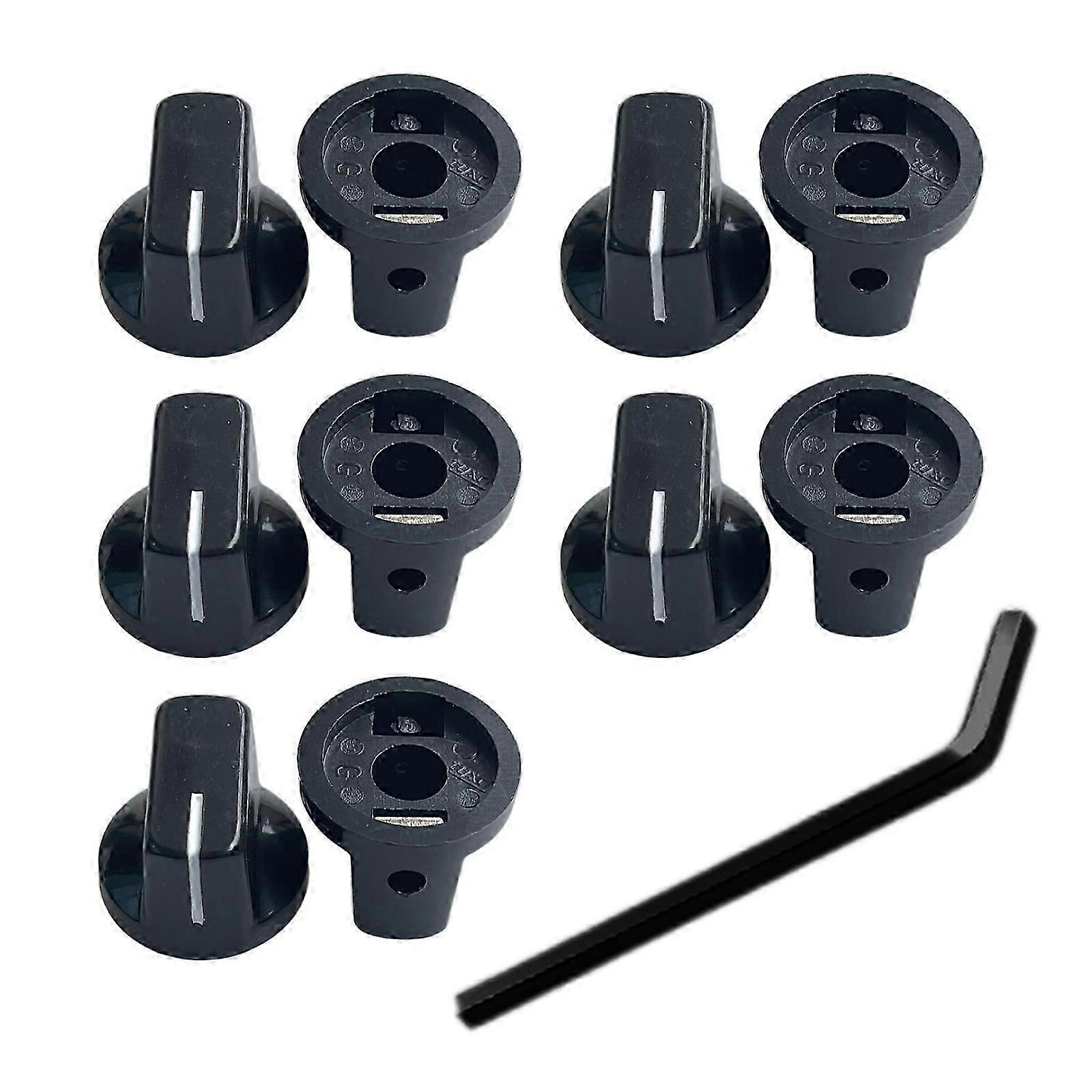 10Pcs Black Guitar Effect Pedal Knobs, Potentiometer Control Knobs, Easy Install