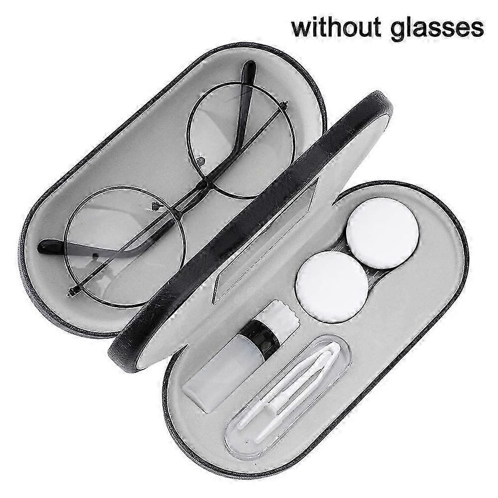 Durable Leather Eyewear Contact Case