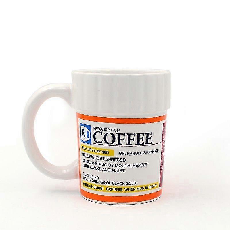 Pill Bottle Inspired Ceramic Mug