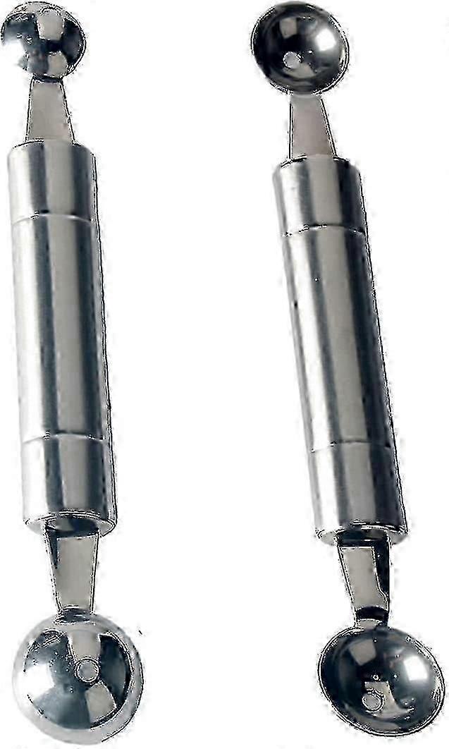 Stainless Steel Double-headed Melon Baller (silver) (2pcs)