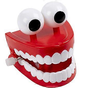 Wind Up Chattering Teeth With Eyes – Funny Battery Toy for Party Favors and Holiday Decorations