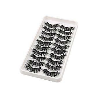 10 par falske øjenvipper stilfulde universelle fiber makeup extensions øjenvipper til kvinder QinHai
