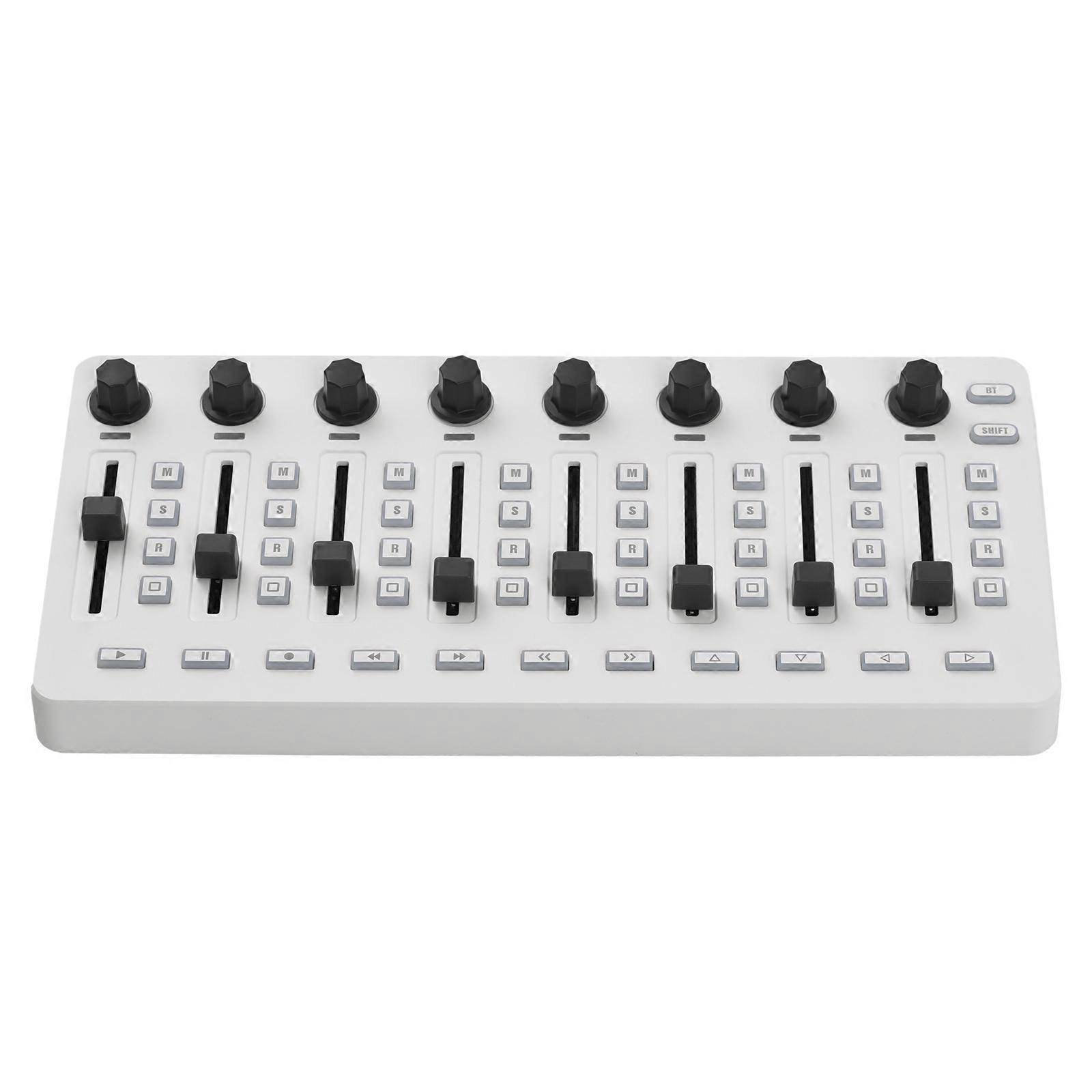 MIDI Controlle MIDI Mixing Console with 43 Buttons 8 Knobs 8 Push Buttons BT Connection