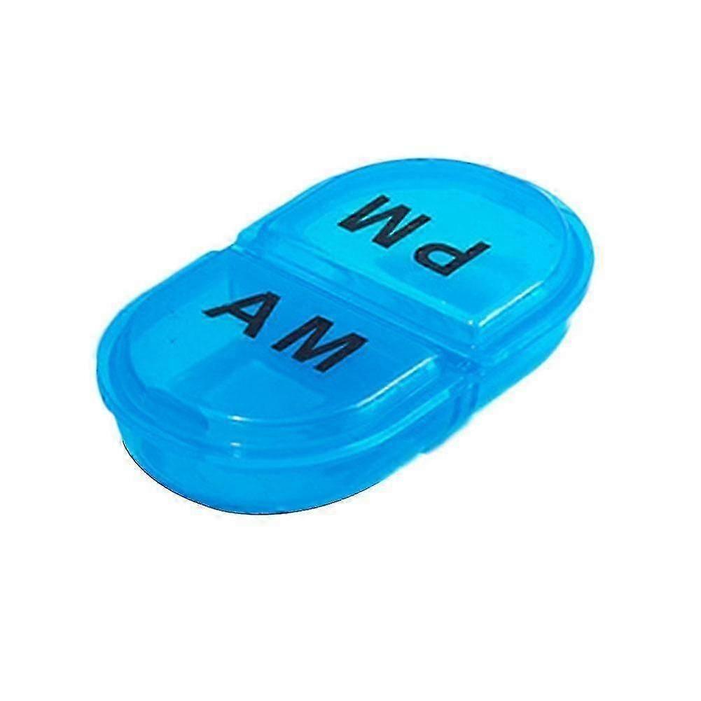 Oval Portable Pill Box With 2 Compartments-SSZFV
