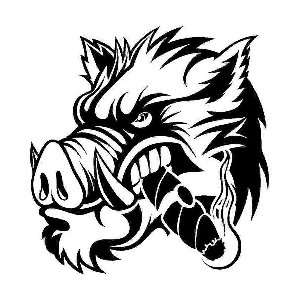 Ferocious Reflective Boar Car Decal