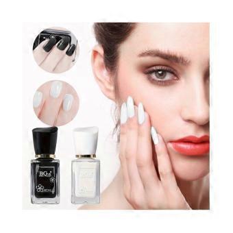 Black Nail Polish Quick Dry Formula, Glossy Longwear Finish, Water Based Easy Smooth Application